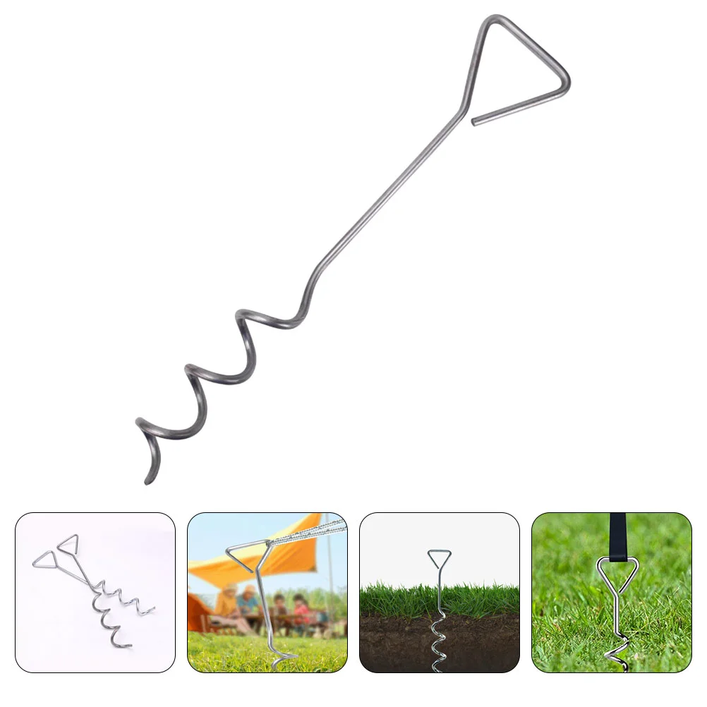 

Ground Pet Yard Landscape Dog Staples Runner Pegs Stake Anchor Tie Outside Turf Sod Dogs Garden Spiral Stakes Spikes Camping