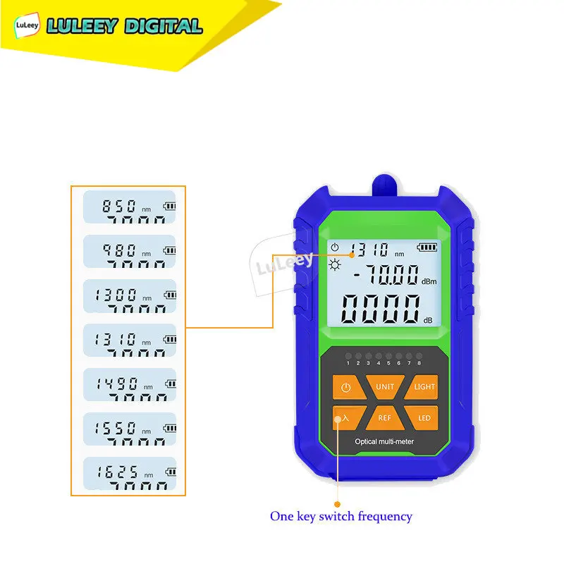 

2 In 1 Mini Optical Power Meter Multifunctional High Precision FC/SC/ST 850nm/1300nm/1310nm/1490nm/1550nm/1625nm