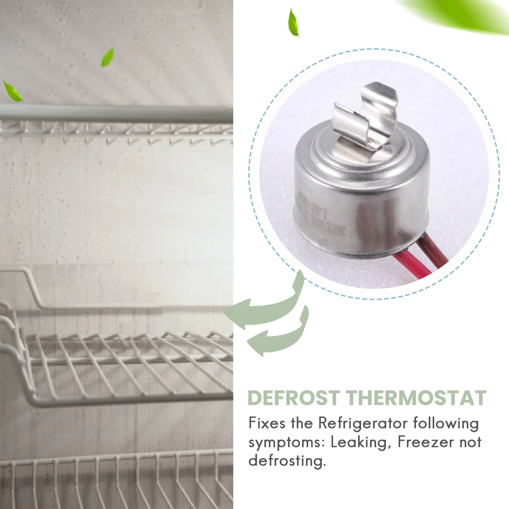 4387503 Термостат для размораживания холодильника заменяет WP 343917 61002113 PS 11742474 АП 6009317