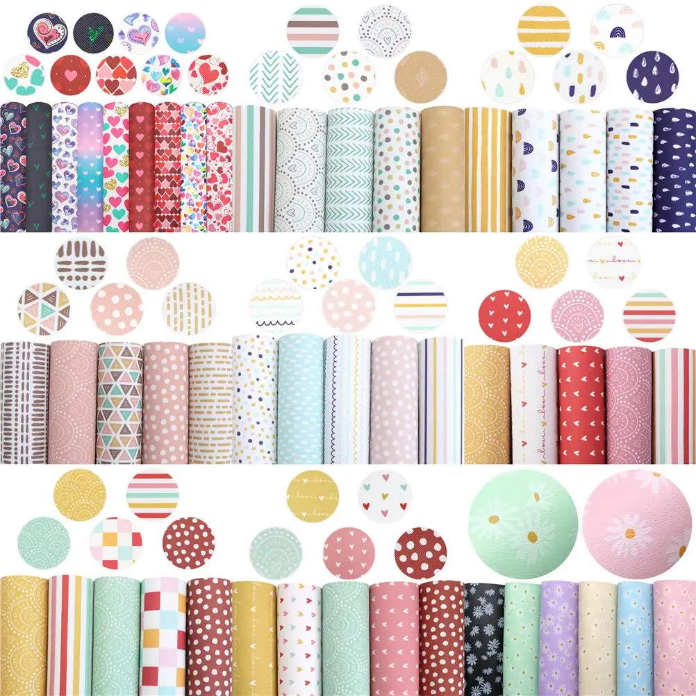 Набор из искусственной кожи с геометрическим рисунком виниловая ткань для