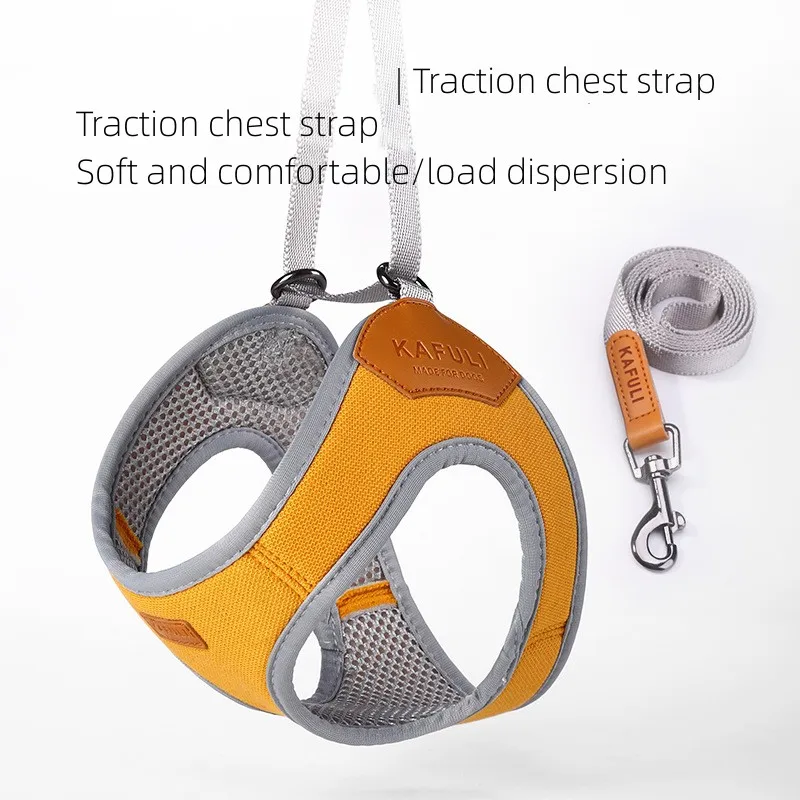 

Шлейка-жилетка для собак и кошек, воздухопроницаемая Светоотражающая поводок, аксессуары для домашних животных