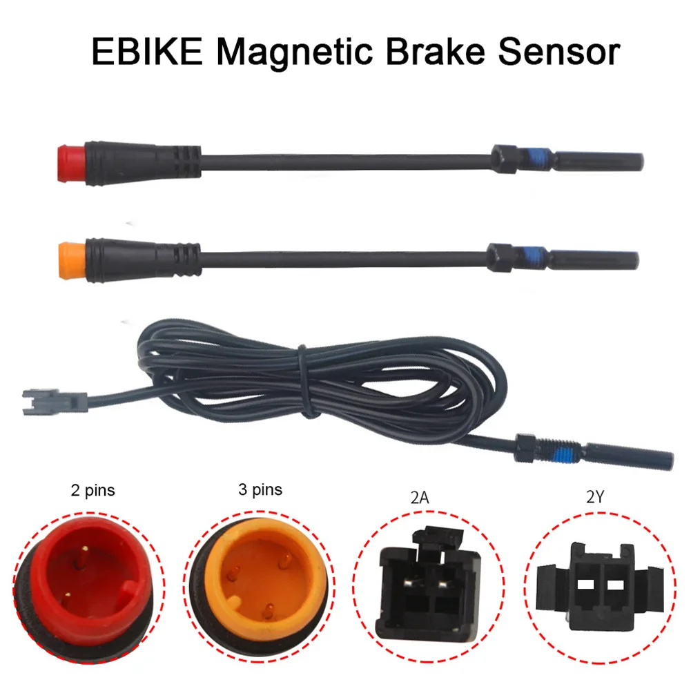 Magnetic Brake Sensor  2 3 Pin 2A 2Y Plug For E-bike Cut Off Power Brake System 30-150cm Electric Bicycle Scooter Oil Disc Brake