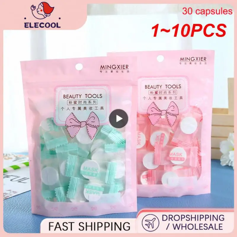 

1 ~ 10 шт. 15/ультратонкая увлажняющая одноразовая компрессионная маска, маска из чистого хлопка, бумажная маска для ухода за кожей лица, бумага