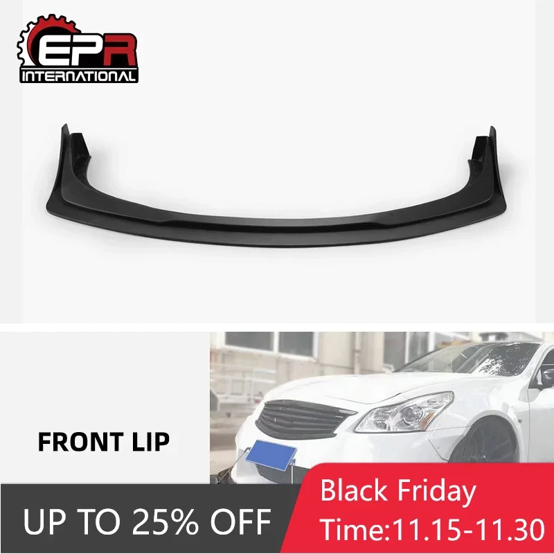 

For Infiniti G37 TP Style Carbon Fiber & Fiber Glass Wide Body Front Bumper Lip 2 Pcs Splitter Kit