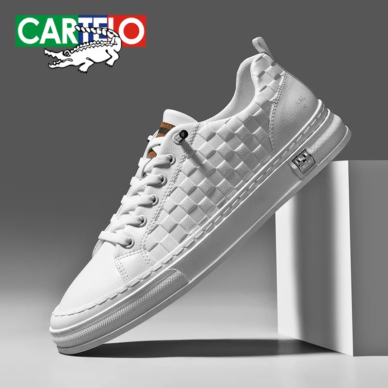 

CARTELO Sneakers Men Outdoor Casual Lace-up Slip On Shoes Men Black White Shoes For Men Waterproof Sports Trendy Shoes 39-44