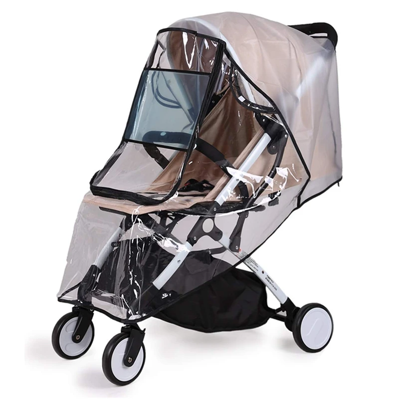 

-Stroller Rain Cover Universal, Baby Travel Weather Shield, Windproof Waterproof, Protect From Dust Snow