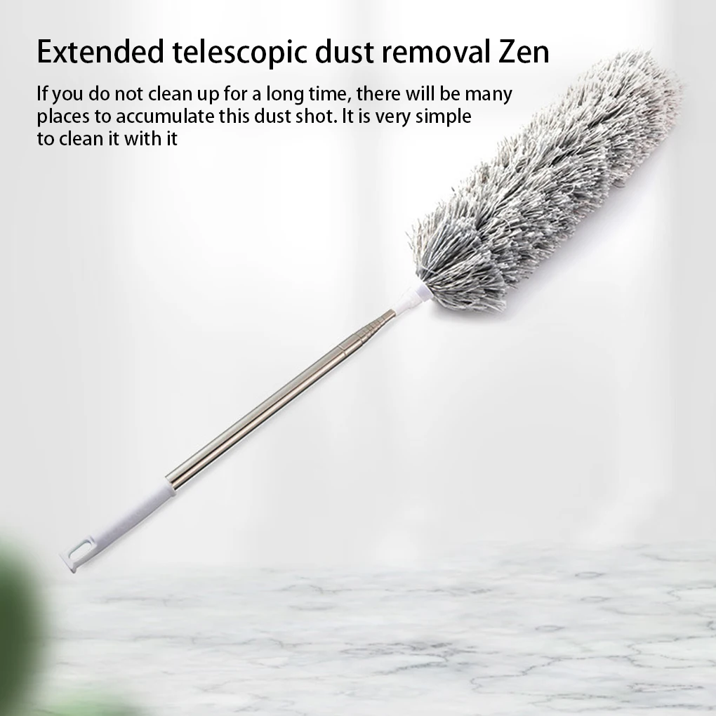 

Fiber Stainless Steel Duster Portable Handheld Reusable Home Bedroom Office Living Room Dusting Brush Cleaning Tool