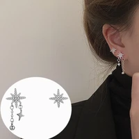 fashion simple asymmetrical star earrings for women trend new unusual fashionable girls earring jewelry