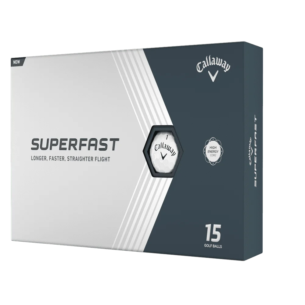Superfast 2022 Golf Balls, White, 15 Pack