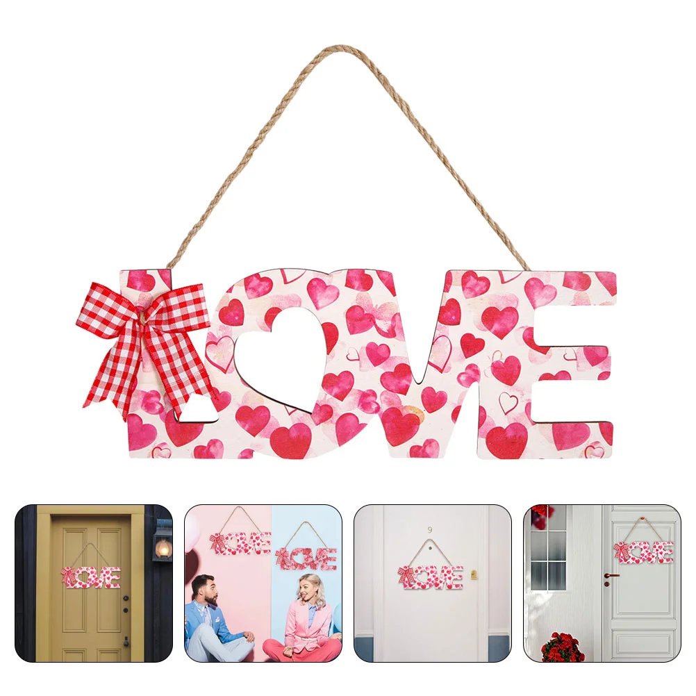 

Day Valentines Sign Hanging Decor Valentine Door Decorations Lovewooden Plaque Outdoor Signs Welcome Porch S Front Wedding Party