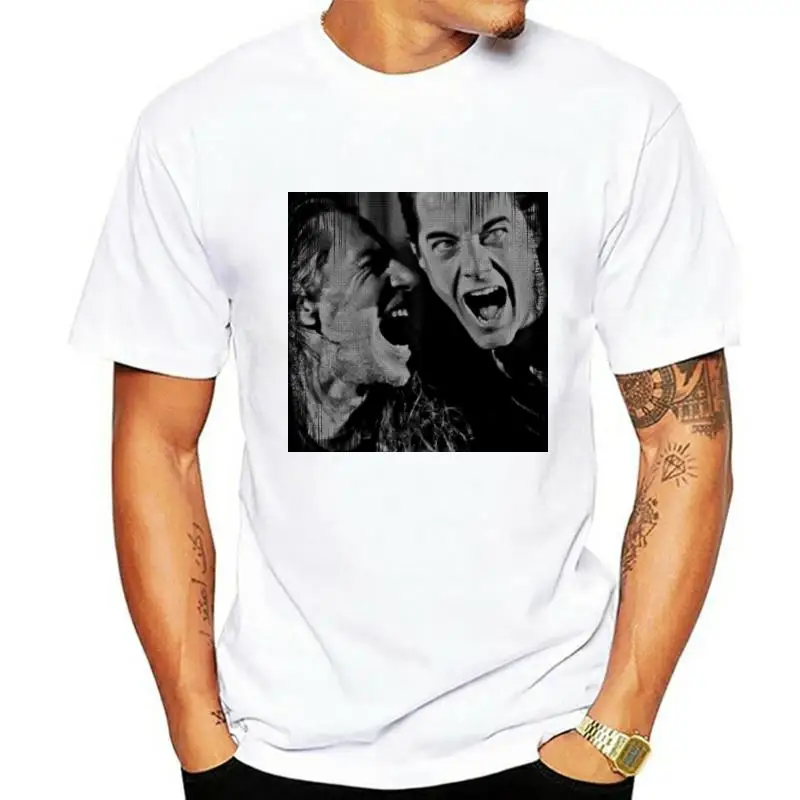 

twin peaks bob evil coop black lodge black shirt grey print horror 80s TV