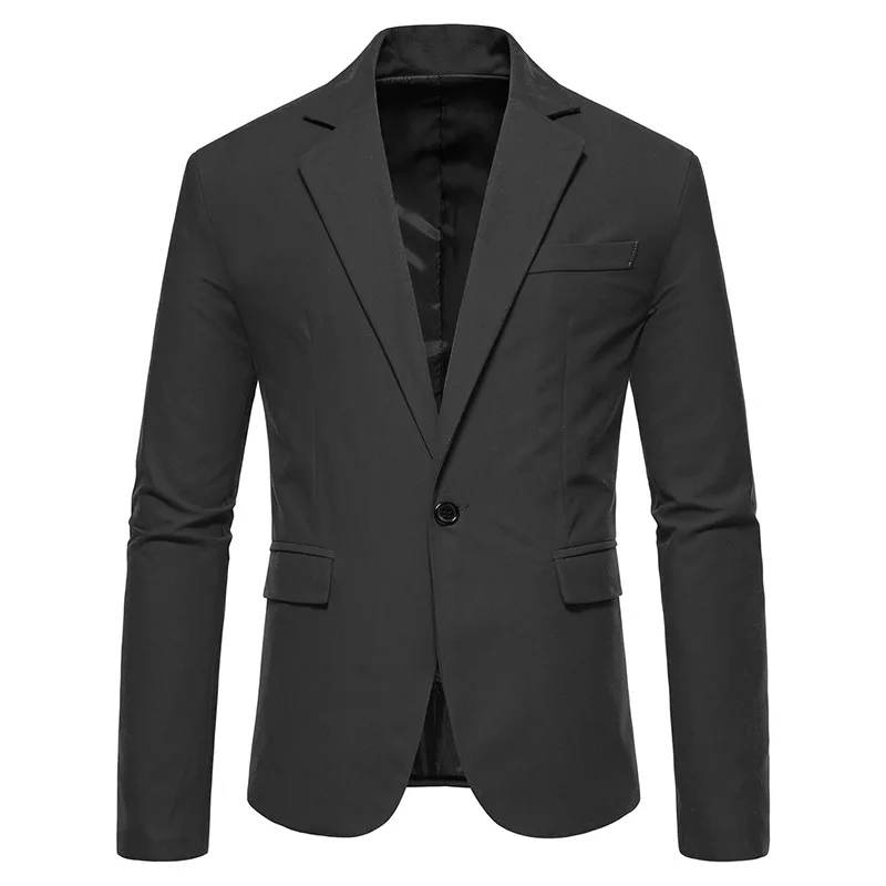 

Black Suede Blazer Jacket Men 2023 Brand Slim Fit One Button Suit Jacket Men Wedding Groom Dinner Party Tuxedo Blazers Men XXL