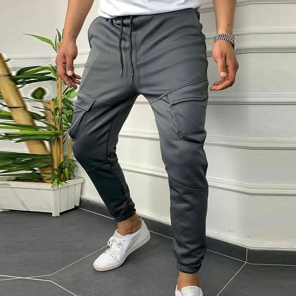

Men Trousers Eye-catching Wear Resistant Polyester Outdoor Sport Men Joggers Cargo Pants for Autumn