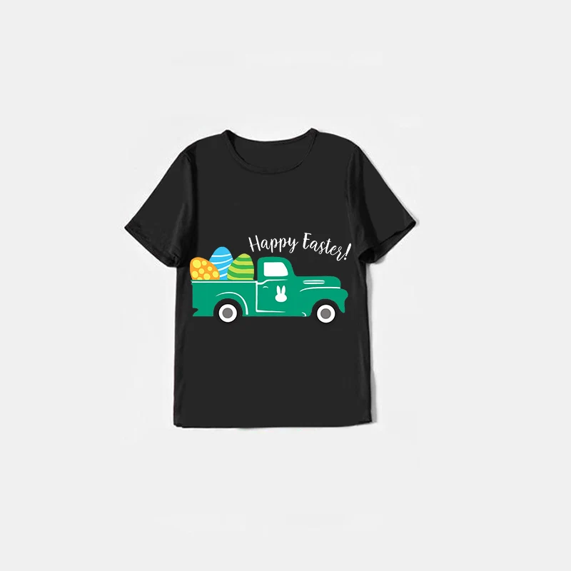 Easter Family Matching Pajamas Exclusive Design Happy Easter Car Black Pajamas Set