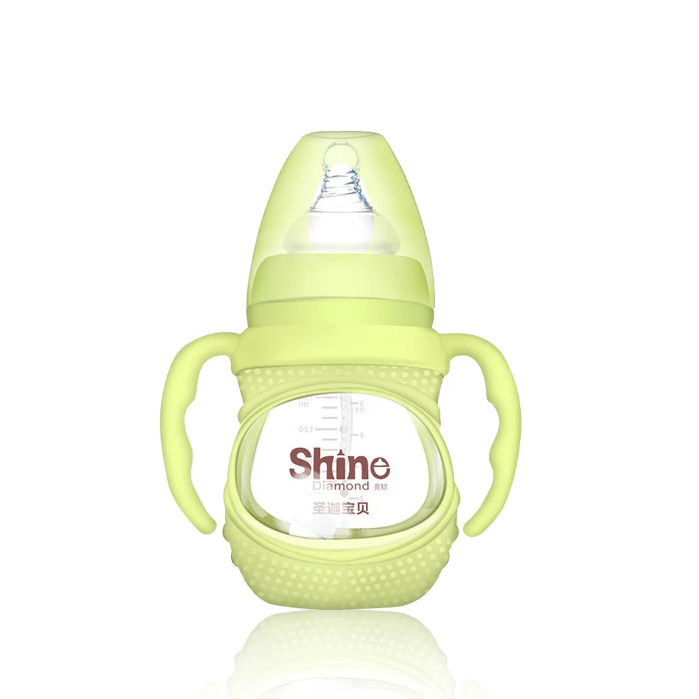 

Бутылочка для кормления с широким уровнем, ручка для кормления младенца, переносная бутылка для питья для новорожденных, стеклянная чашка для обучения уходу за ребенком, соска
