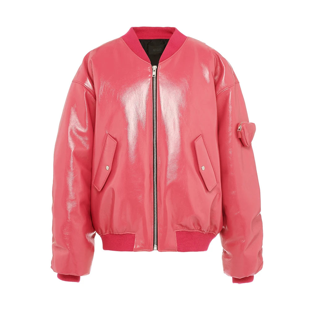 

NIGO Oversized Nappa Leather Bomber Jacket #nigo3755