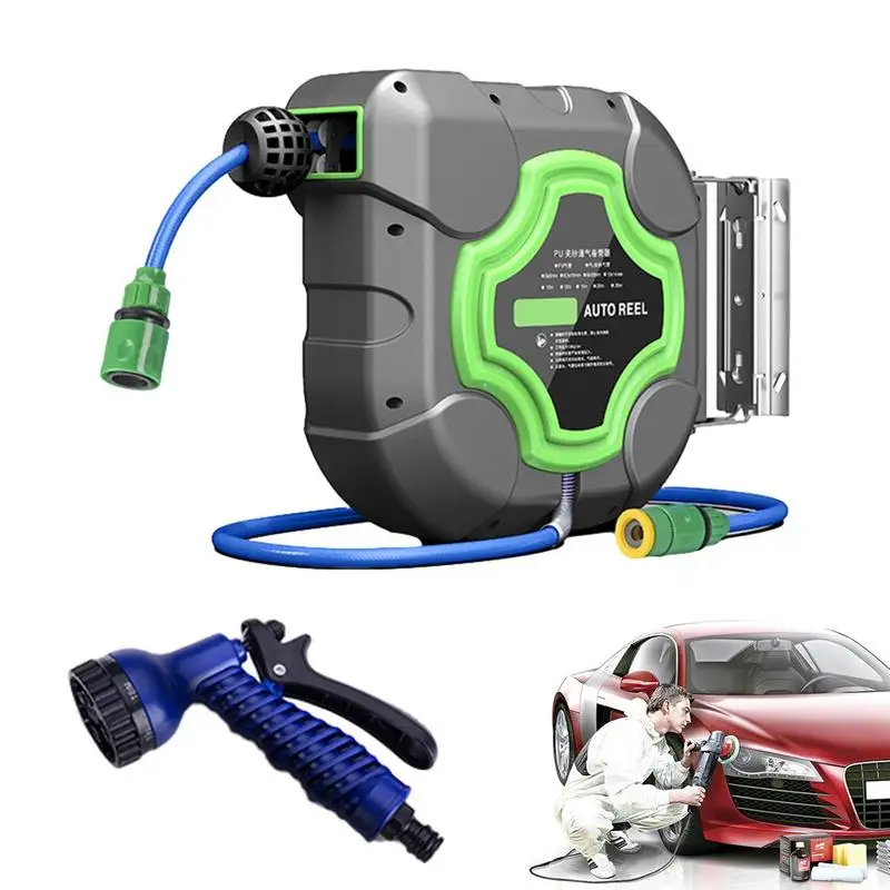 

Automotive Air Hose Automatic Retractable Reel Telescopic Pneumatic Tube OD 12MM ID 8MM Drum Hose 10/15/20m
