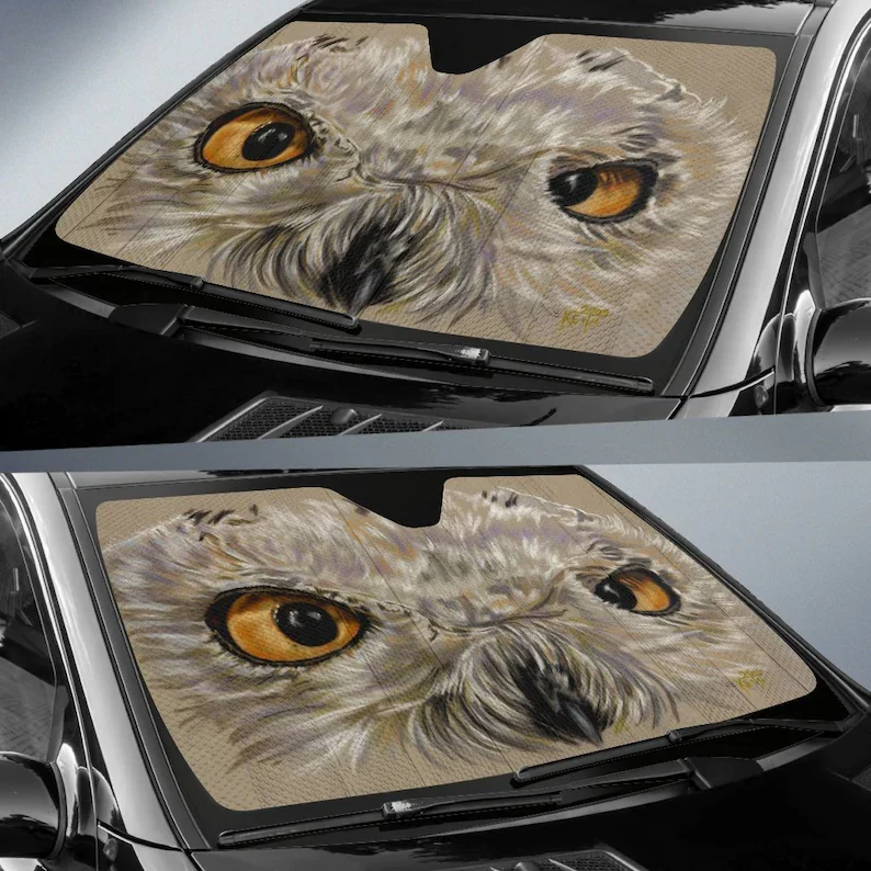 

Snowy Owl Car Sunshade