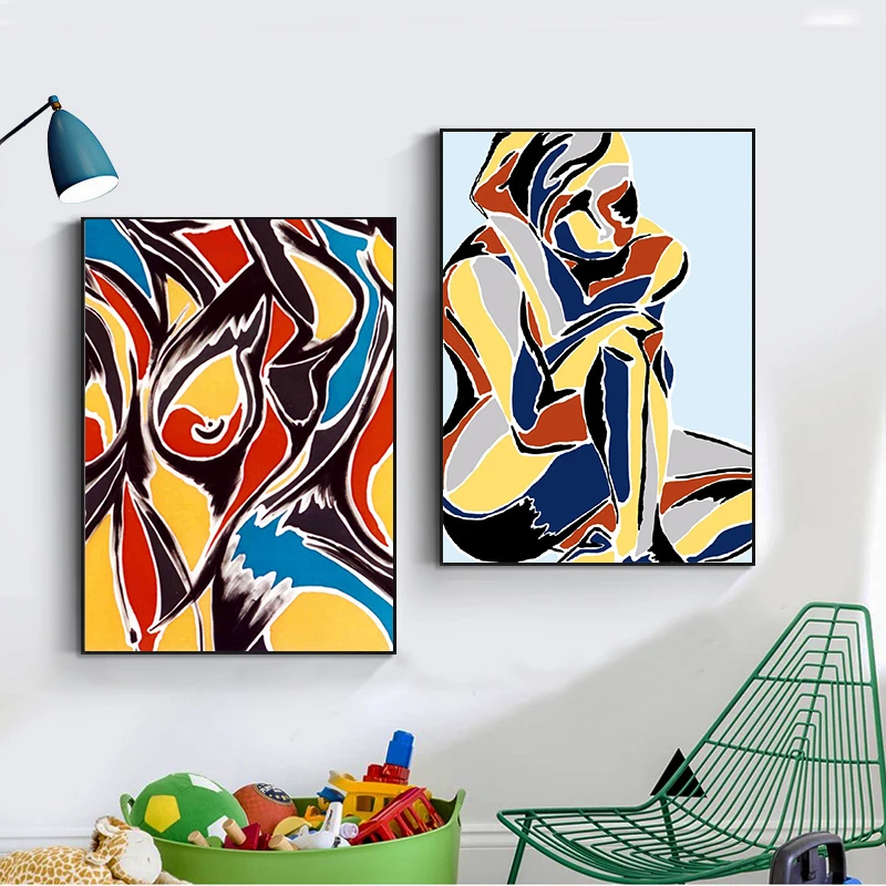 

Абстрактная Акварельная абстрактная картина для мужчин и женщин, плакаты и принты, Стильная красочная Картина на холсте, Настенная картина для декора гостиной