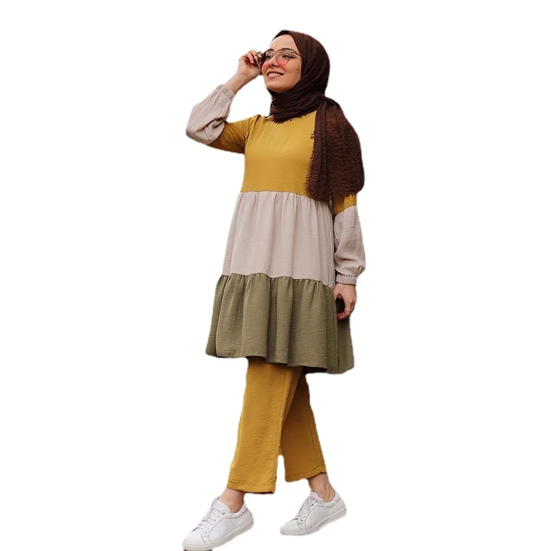 Muslim Sets Muslim Fashion New Muslim Women's Arab Suit Abaya Dubai Abaya Turkey Muslim Women Muslim Sets Robe Femme Musulmane