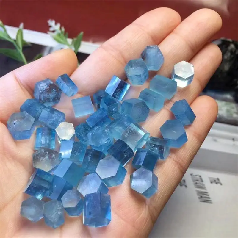 10 шт. Природный Аквамариновый точечный лечебный хрустальный камень башня рейки
