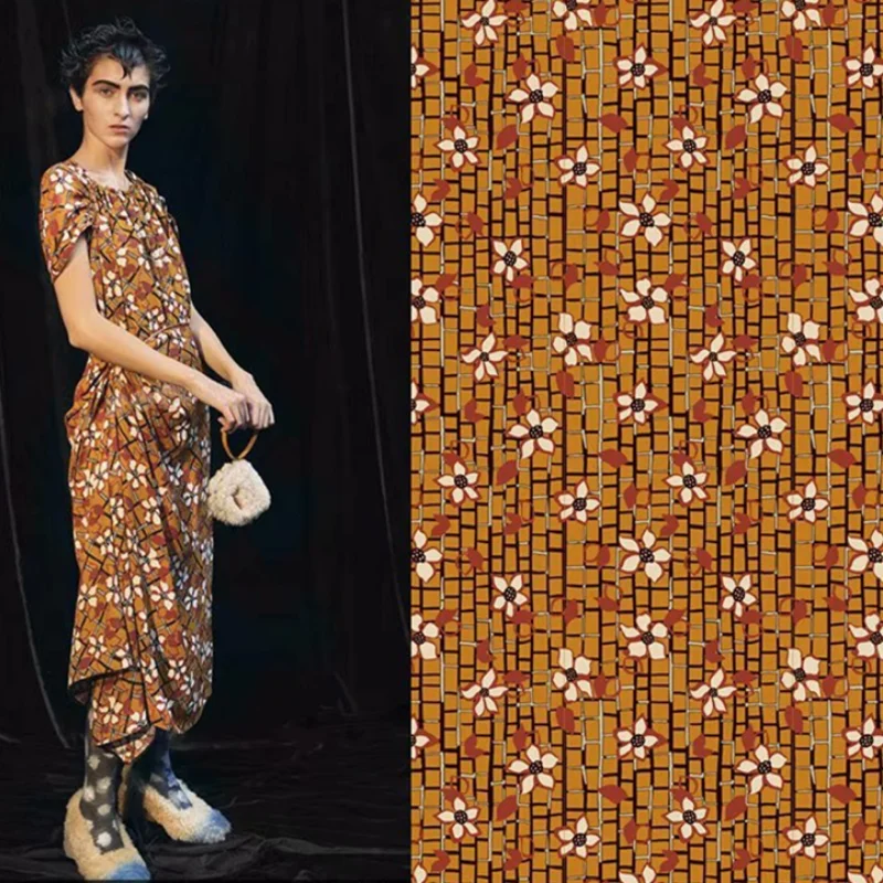 

100% Polyester Printed Twill Fabric Brand Fashion Soft Clothing Shirt Pajamas Chiffon Satin Fabrics Cloth for Dress by Meter