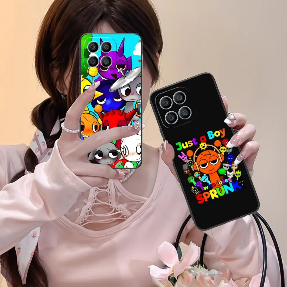 Фото Чехол для телефона Sprunki Game для Honor 90 80 70 60 50 30 20 10 9 8 7 Pro S SE Lite 5G, черный, для мобильных телефонов, довольно роскошь №3