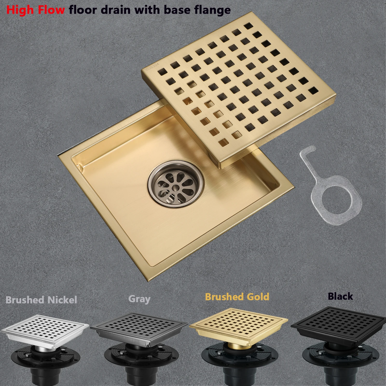 Аксессуары для ванной комнаты HIDEEP из матового никеля/черный/матовое