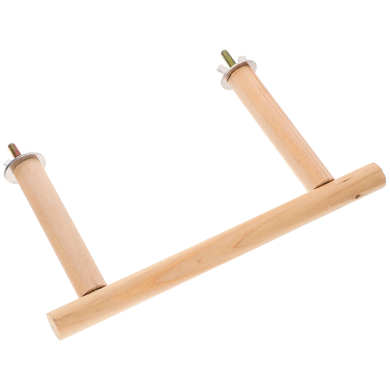 

Small Bird Toys Cage Perch Stand Platform Striped Bass Play Parakeet Wood Wooden Standing Rod