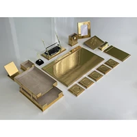 has gold luxury desk set double shelf remarkable modern design showy handy exquisite quality s%c3%bcmen valley