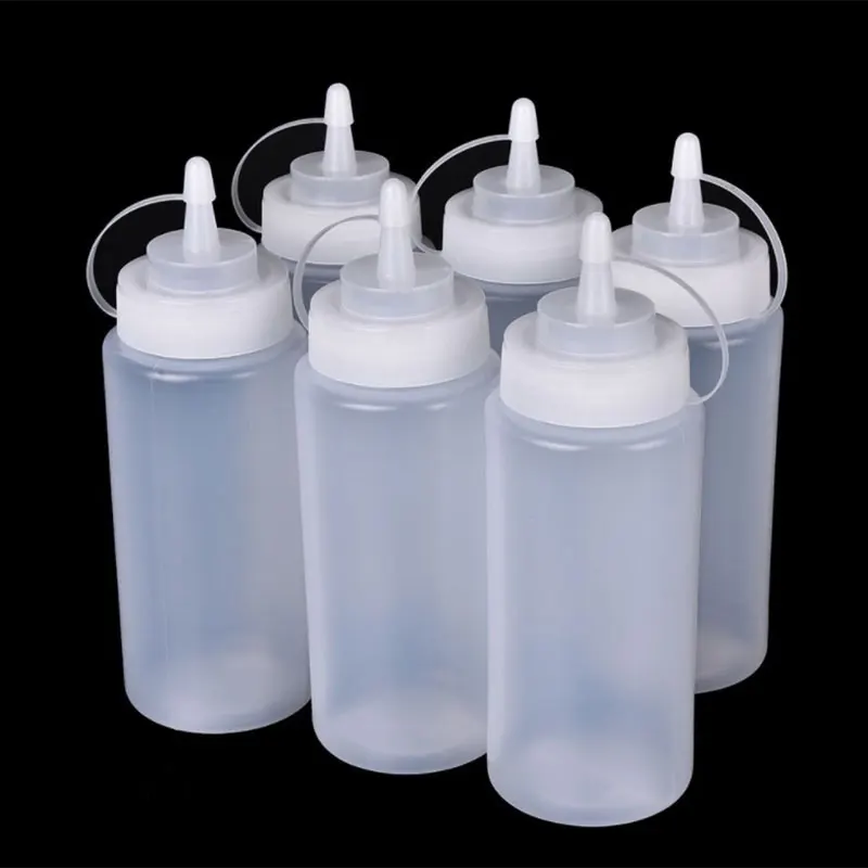 

Squeeze Squirt Condiment Bottles Reusable Salad Sauce Mustard Mayo Ketchup Dispenser Liquid Oil Squeeze Bottles Kitchen Gadgets