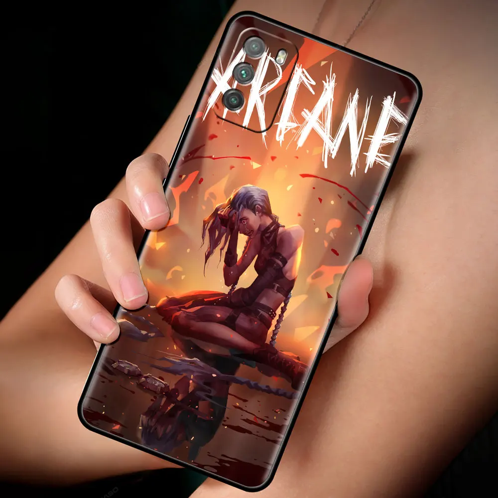 arcane hot anime silicone case for xiaomi mi poco x3 nfc m3 pro f3 gt m4 f1 x2 11t lite note 10 10t 9t shell phone cover funda free global shipping