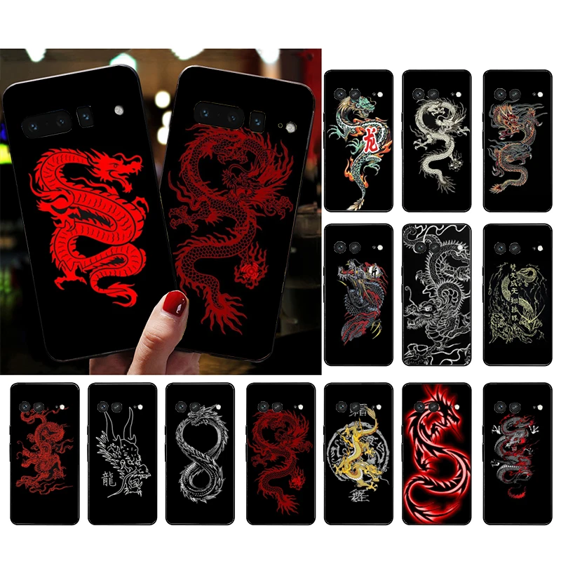 

Phone Case for Google Pixel 7 Pro 7 6A 6 Pro 5A 4A 3A Pixel 4 XL Pixel 5 6 4 3 XL 3A XL 2 XL Chinese Dragon Case Funda