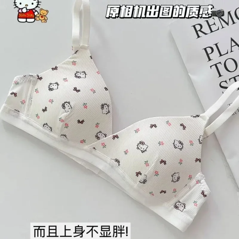 Hello Kitty японская девушка-студентка пуш-ап маленькая грудь без проволочных ободков