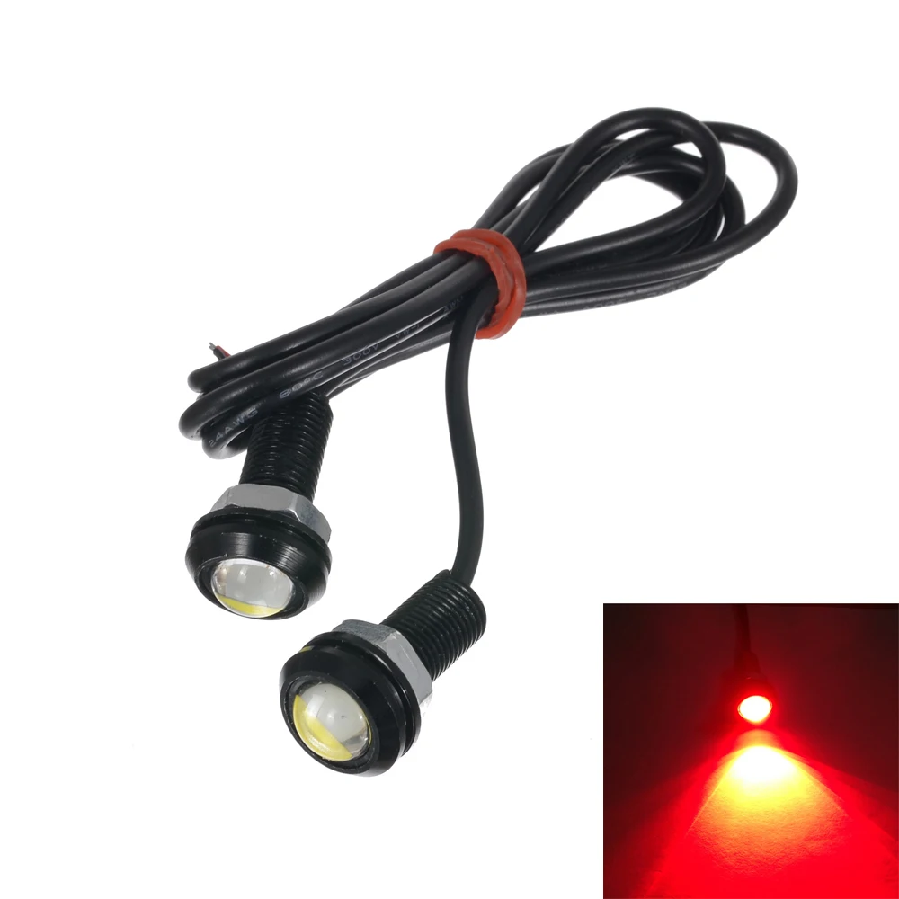 

1 PCS 18MM Car LED Signal Bulb COB Auto DRL Daytime Running Light Eagle Eye Fog Lamp Brake Reverse Parking Styling Yellow Red