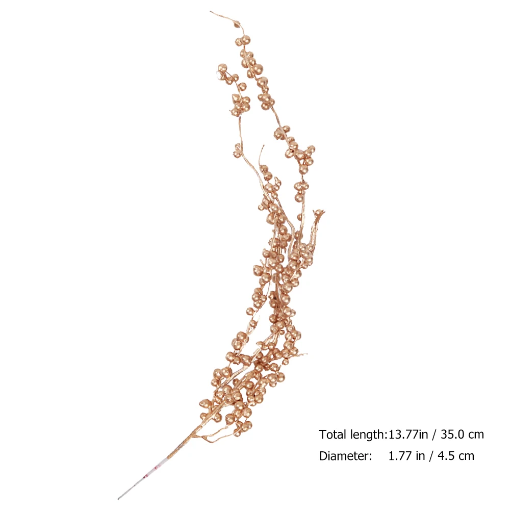 Искусственные золотые веточки ягод, 5 шт.