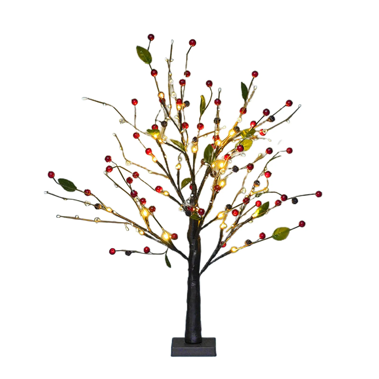 

24LED 55cm Table Lamp Branch Lights Warm White Bar Gift Reusable Battery Powered With Switch Bedroom Party Holiday Bookshelf