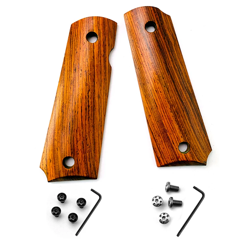 

1 Pair Natural Solid Wood Grip Handle Patches For 1911 Models Scales DIY Making Replacement Decor Slabs Accessories Parts Key