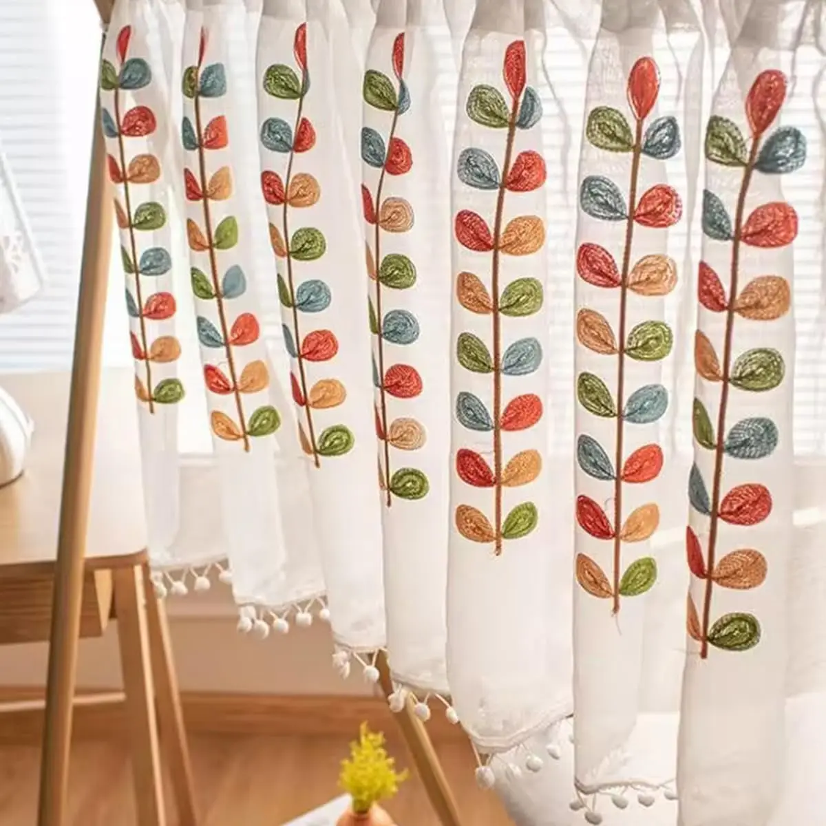 Полупрозрачная занавеска-балдахин для окон кухни кафе занавеска с вышивкой в