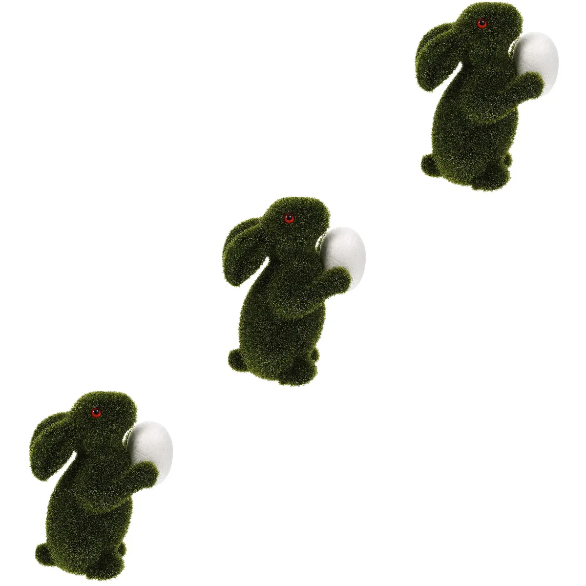 

Rabbit Easter Bunny Craft Flocking Ornament Craftssmall Adornment Decor Garden