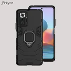 Бронированная задняя крышка для Xiaomi Redmi Note 8 9 9S 9T 10 Pro K40, противоударный чехол с кольцом-подставкой для телефона Poco X3 NFC Pro Max 4G