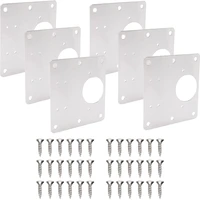 hinge repair plate kit stainless steel plate repair accessory with hole screws concealed kitchen cupboard door hinge