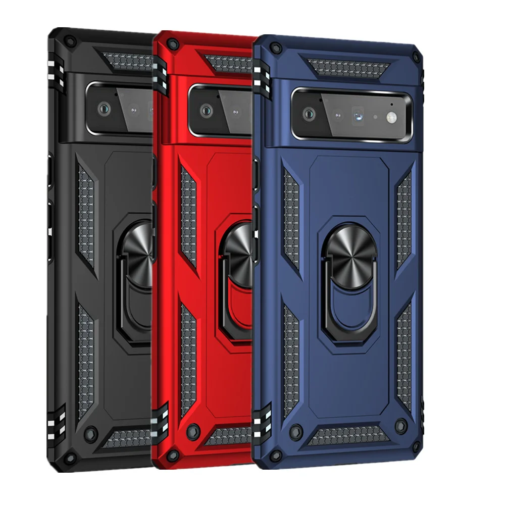 

For Google Pixel 6 Pro 6pro 4A 4 XL 3A 5 5A Case Magnetic Ring Stand Holder Funda For Google Pixel 6 4 4A 4G 5G 3A 3XL Pixel6