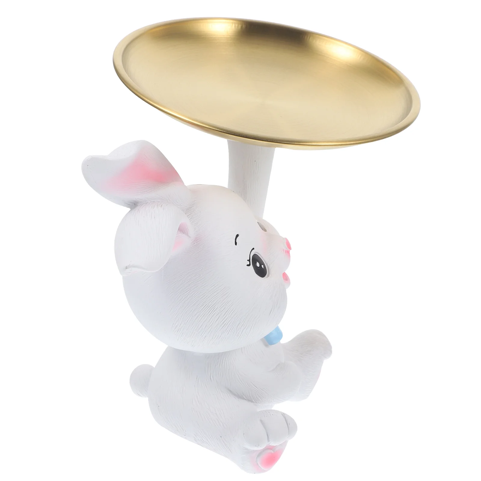 

Tray Jewelry Bunny Dish Rabbit Figurine Trinket Animal Plate Serving Easter Storage Key Sculpture Display Snack Decorative