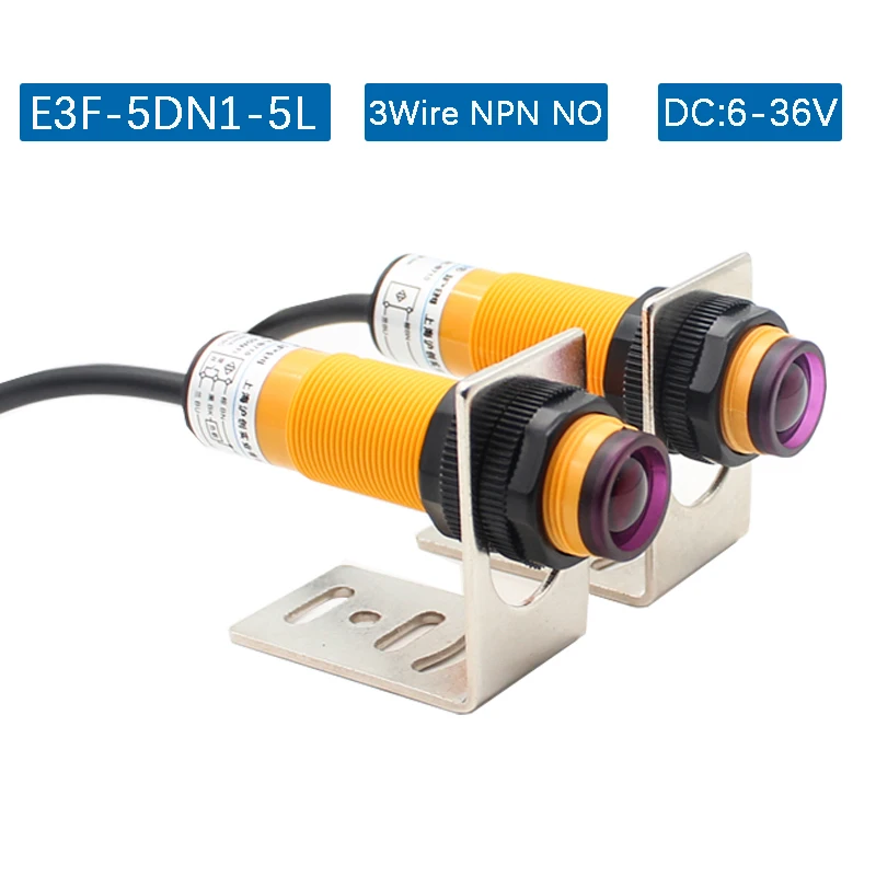 

Приемник передатчика трансмиссии, фотоэлектрический переключатель, Фотодатчик, фотопередатчик диаметром 18 мм, дальность 5 м, 5DN2, 5DP1, 5DP2