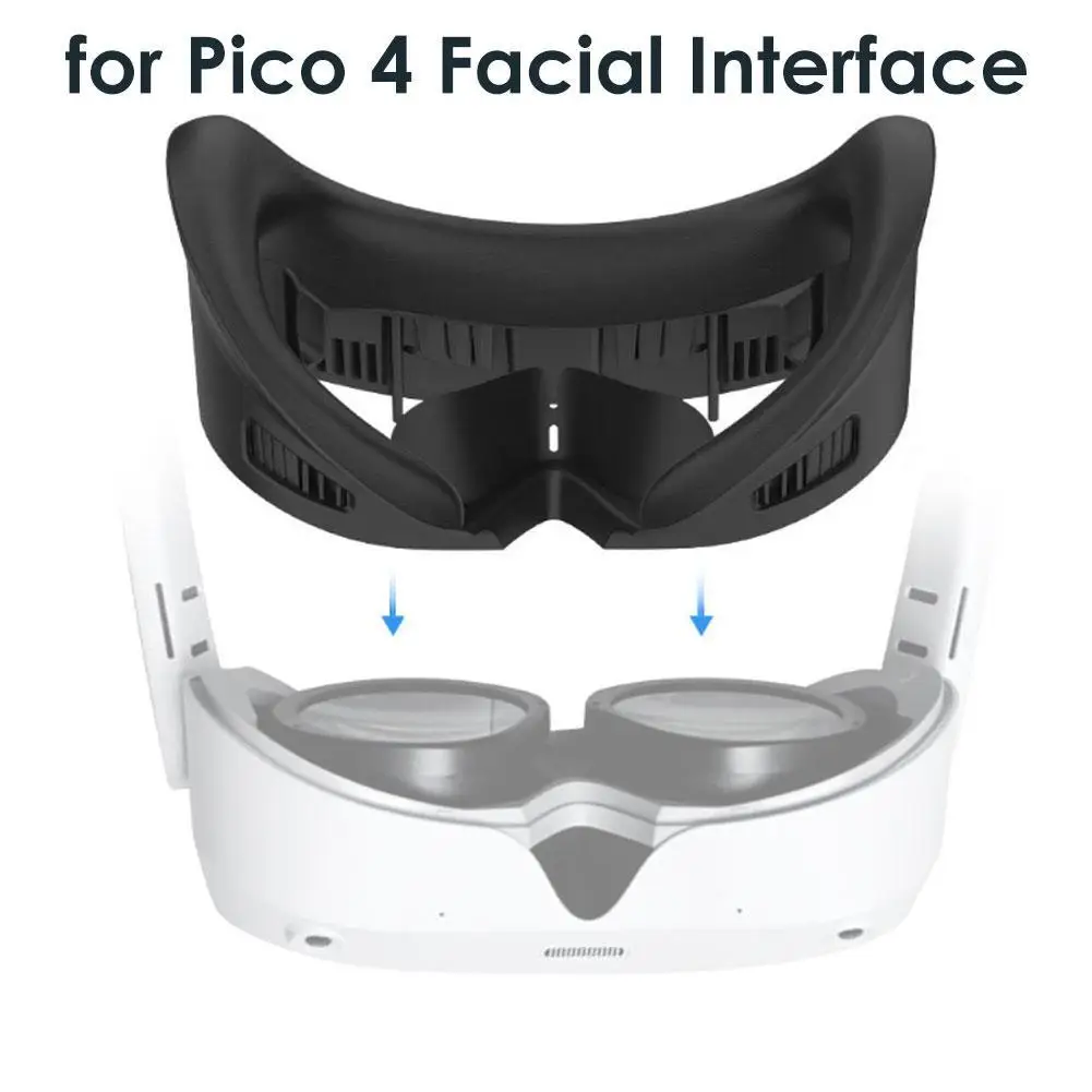 

Маска для лица для Pico 4, аксессуары для Pico 4 VR, мягкая пена, удобная кожа, дышащая, защита от пота, расширенный размер