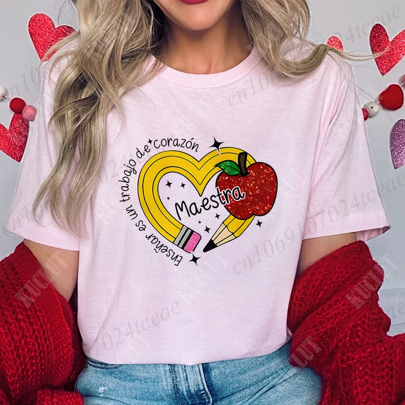 Повседневные футболки с принтом MAESTRA для учителей и девочек повседневная женская