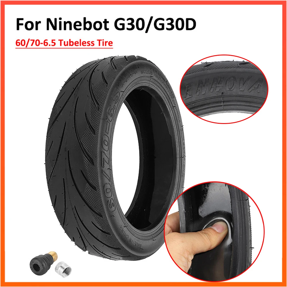 Tubeless Tire For Ninebot Max G30/G30D G30LP Electric Scooter 10inch 60/70-6.5 Repaired Automatically Tyre