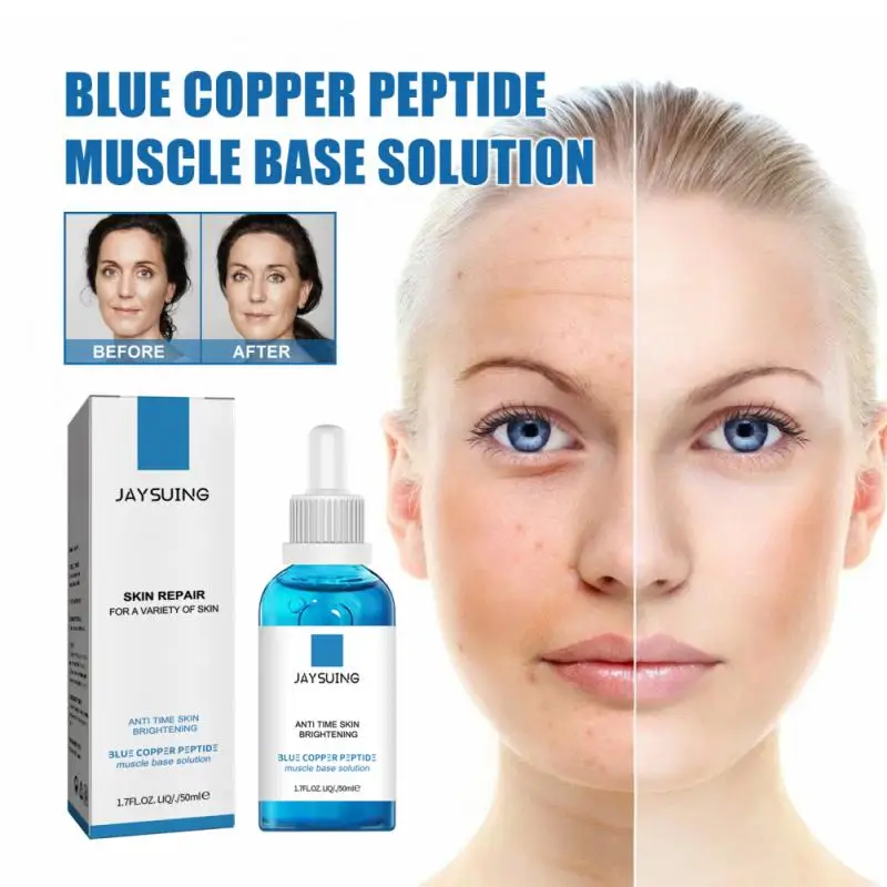 

50ml Blue Copper Peptide Face Serum Anti-aging Lightening Fine Lines Anti-wrinkle Essence Whitening Hydrating Firming Essence