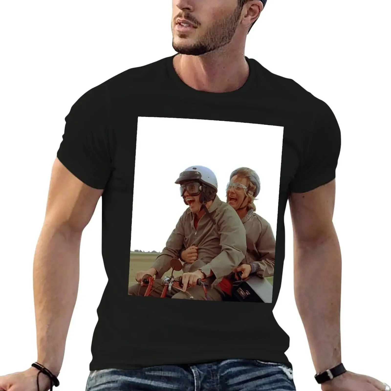 Футболка Dumb and Dumber Bike Ride винтажная одежда синие арховные футболки с животным